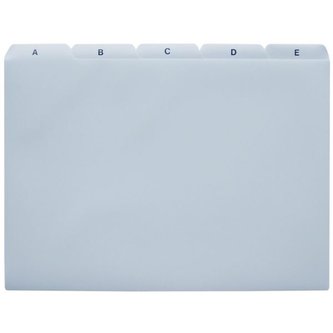 Rozlišovač do kartotéky A4 PVC, A-Z, 25-dílné,šedé