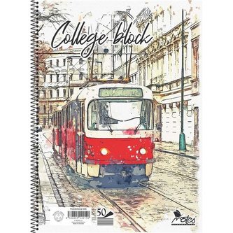 Blok, A4, se spirálou, 50 listů, linkovaný