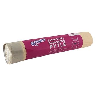 Pytle na odpadky Q Home - žluté, 30 l, 12µ, 12 ks
