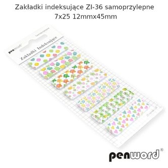 Zakładki indeksujące 12x45mm 7x25szt