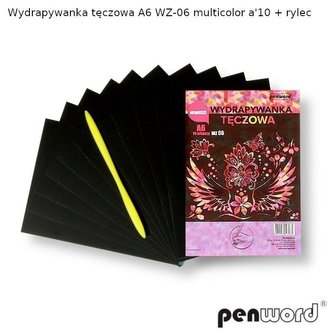 Wydrapywanka tęczowa A6 multicolor WZ-06