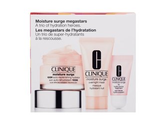 Clinique Moisture Surge denní pleťový krém Moisture Surge 100H Auto-Replenishing Hydrator 50 ml + noční pleťová maska Moisture Surge Overnight Mask 30 ml + balzám na rty Moisture Surge Lip Hydro-Plump Treatment 7 ml