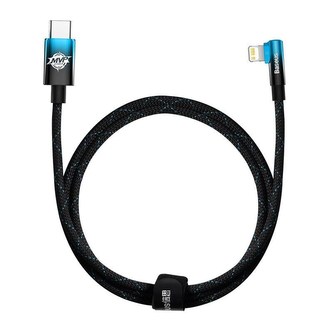 Baseus úhlový kabel USB-C - Lightning 20W, 1m, modrý