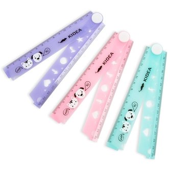 Linijka składana 30cm z szablonami KIDEA