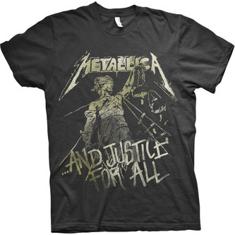 Pánské tričko Metallica: Justice Vintage (2XL) černá bavlna