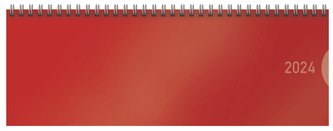 Tischquerkalender Classic Colourlux rot 2024