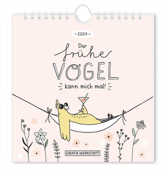 Postkartenkalender 2024 Der frühe Vogel
