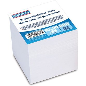 Kostka Donau nelepená - 9x9x9 cm, cca 800l., bílá