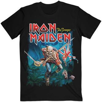 Pánské tričko Iron Maiden: Trooper Eddie Large Eyes (XL) černá bavlna