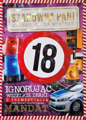 Karnet z mandatem 18-stka