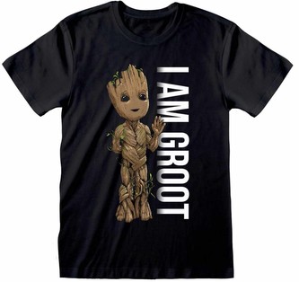 Pánské tričko Marvel|Guardians of The Galaxy: I am Groot (2XL) černá bavlna