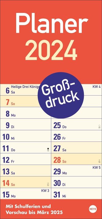 Großdruck Planer 2024