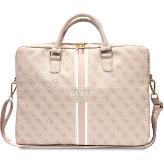 Guess PU 4G Printed Stripes Computer Bag 15/16" růžový