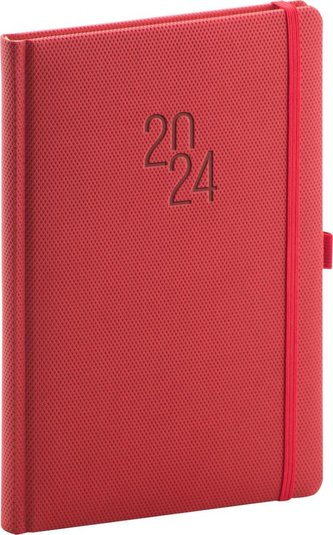 Týdenní diář Diamante 2024 červený