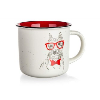 BANQUET Hrnek keramický DOG WITH GLASSES 400 ml