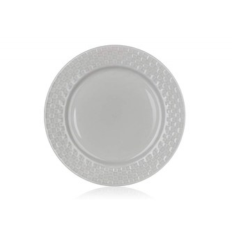 Talíř dezertní 19,6cm, reliéf, hnědý, stolování, KPB-8SEC-BR