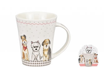 Porcelánový hrnek Dogs A 400 ml v papírovém košíku