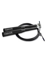 Ostrovit - Metal skipping rope 3m kovové švihadlo s lankem černé