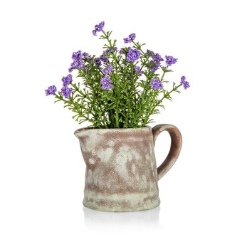 HOME DECOR Květina umělá v keramickém květináči WILD FLOWER 19 x 15 cm