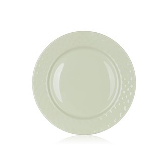 Talíř mělký 26cm, reliéf, zelený, stolování, KPB-10SEC-GN