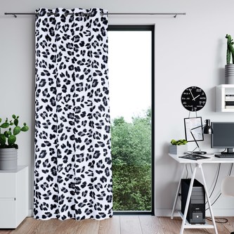 Dekorační vzorovaný závěs WILD LIFE černá/bílá 140x250 cm  (cena za 1 kus) MyBestHome