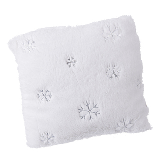 Polštář bílý - stříbrné vločky 40 cm