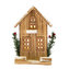 Dřevěný domeček se světlem - přírodní 20 cm