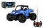 Auto RC buggy pick-up terénní modré 22cm plast 27MHz na baterie se světlem v krabici 30x14x16cm