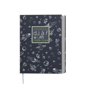 Týdenní diář 2024 Student V8 lamino kapesní Vesmír