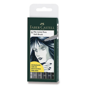 Sada popisovačů Faber-Castell 6ks Soft brush