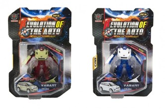 Transformer auto/robot plast 10cm 2 barvy na kartě