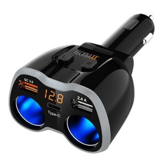 Technaxx 2-way 12V/ 24V splitter, rozbočovač autozapalovače  (TX-163)