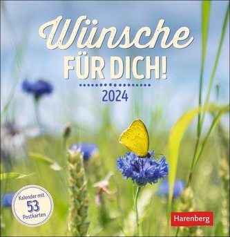 Wünsche für dich Postkartenkalender 2024