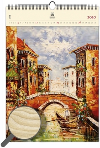 Luxusní dřevěný kalendář 2020 Venezia III