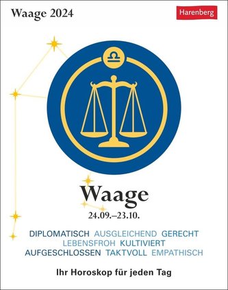 Waage Sternzeichenkalender 2024