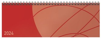 Tischquerkalender Professional Colourlux rot 2024