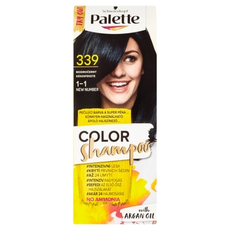 Schwarzkopf Palette Color Shampoo barva na vlasy odstín modročerný 339