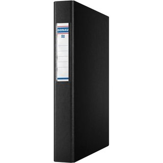 2krouž.pořadač Donau-A4,4 cm,O-mechanika,černý,1ks