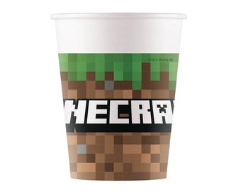 Papírové kelímky minecraft, 8ks - Procos