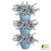 Květináč Vibia Campana Vertical Forest set/3 - vintage blue