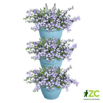 Květináč Vibia Campana Vertical Forest set/3 - vintage blue