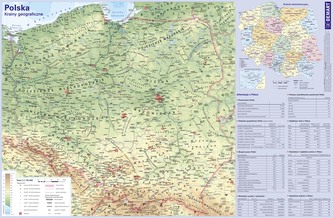 Podkładka na biurko mapa Polski fizyczna