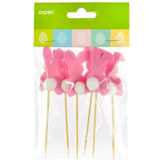 ZAJÍČCI ZAPICHOVACÍ 6 KS, 12 CM