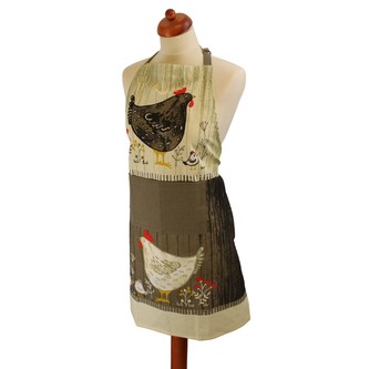 HOME ELEMENTS Kuchyňská zástěra 60*80 cm, Slepičky