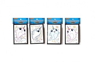 Škrabací mini obrázek překvapení 8.5x12cm 1 ks, 4 různé barvy