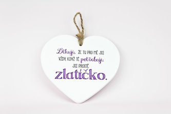 Keramické srdce Zlatíčko