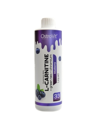 Ostrovit - L-Carnitine + green tea + chromium liquid 500 ml borůvka