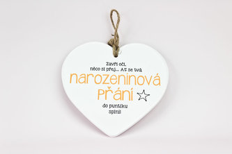 Keramické srdce Narozeniny