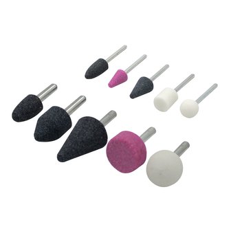 Sada tělístek brusných rotačních, 10 ks, stopka 3/6mm | 07-01-9101