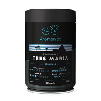 Káva Aromaniac Guatemala Tres Maria, zrnková, dóza, 250g